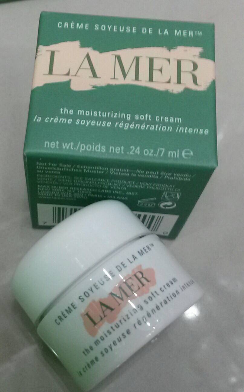 La Mer Moisturizing soft Cream ครีมเข้มข้นบำรุงล้ำลึก ขนาด 7 ml. ขนาดทดลองงานจริงตามภาพค่ะ