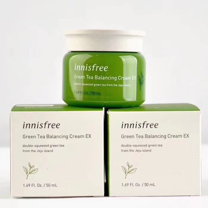 Innisfree Green Tea Balancing Cream EX 50ml. รุ่นใหม่ ผิวเนียนเรียบ เปล่งปลั่งสดใส