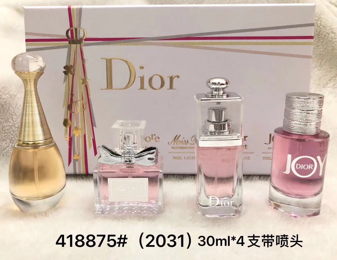 น้ำหอมเทสเตอร์หัวฉีดสำหรับผู้หญิง Gift Set Dior Perfume For Women 30ml.x4 ชิ้น แพคกล่องของขวัญสวยหรู