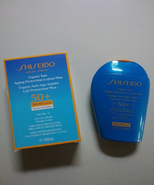 กันแดดหน้าและตัว SHISEIDO Expert Sun Aging Protection Lotion WetForce For Face  BodySize 100 ml.