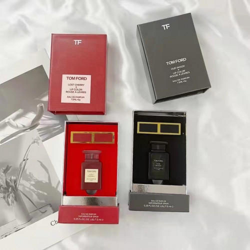 TomFord (limited edition) perfume 7.5ml + lipstick gift set ชุดน้ำหอมเทสเตอร์พกพาของขวัญ+ลิปสติกขนาด