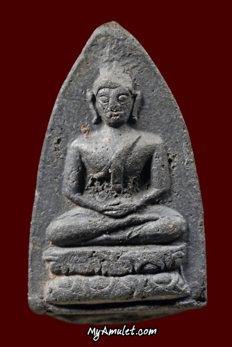 พระกลีบบัวเทพนิมิตร อาจารย์ชุม ปี 2496 พิเศษ หลังยันต์ห้า