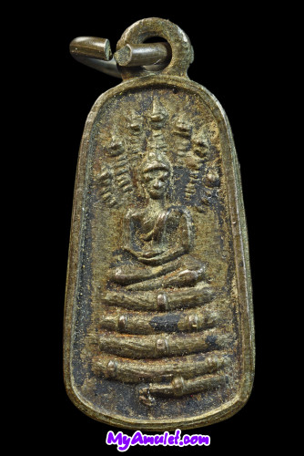 เหรียญพระนาคปรกเทพนิมิตร เนื้อเงิน อ.ชุม ไชยคีรี ปี 2499