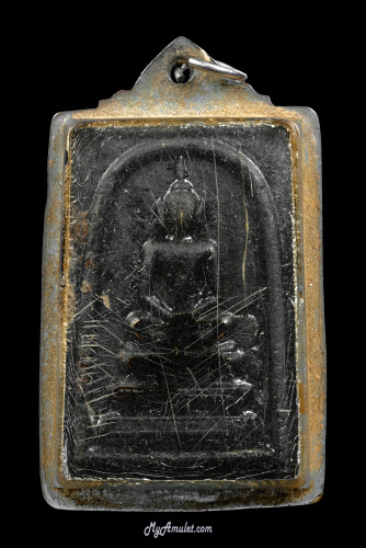 พระสมเด็จ ผงบารมีพระบรมธาตุ แช่น้ำมัน อ.ชุม ไชยคีรี ปี 2497