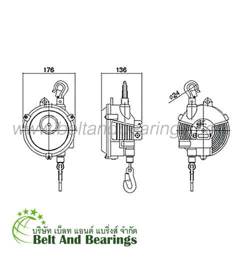 รอกแขวนจักรเย็บถุงกระสอบ Spring Balancer TKK รุ่น TSB-9 4
