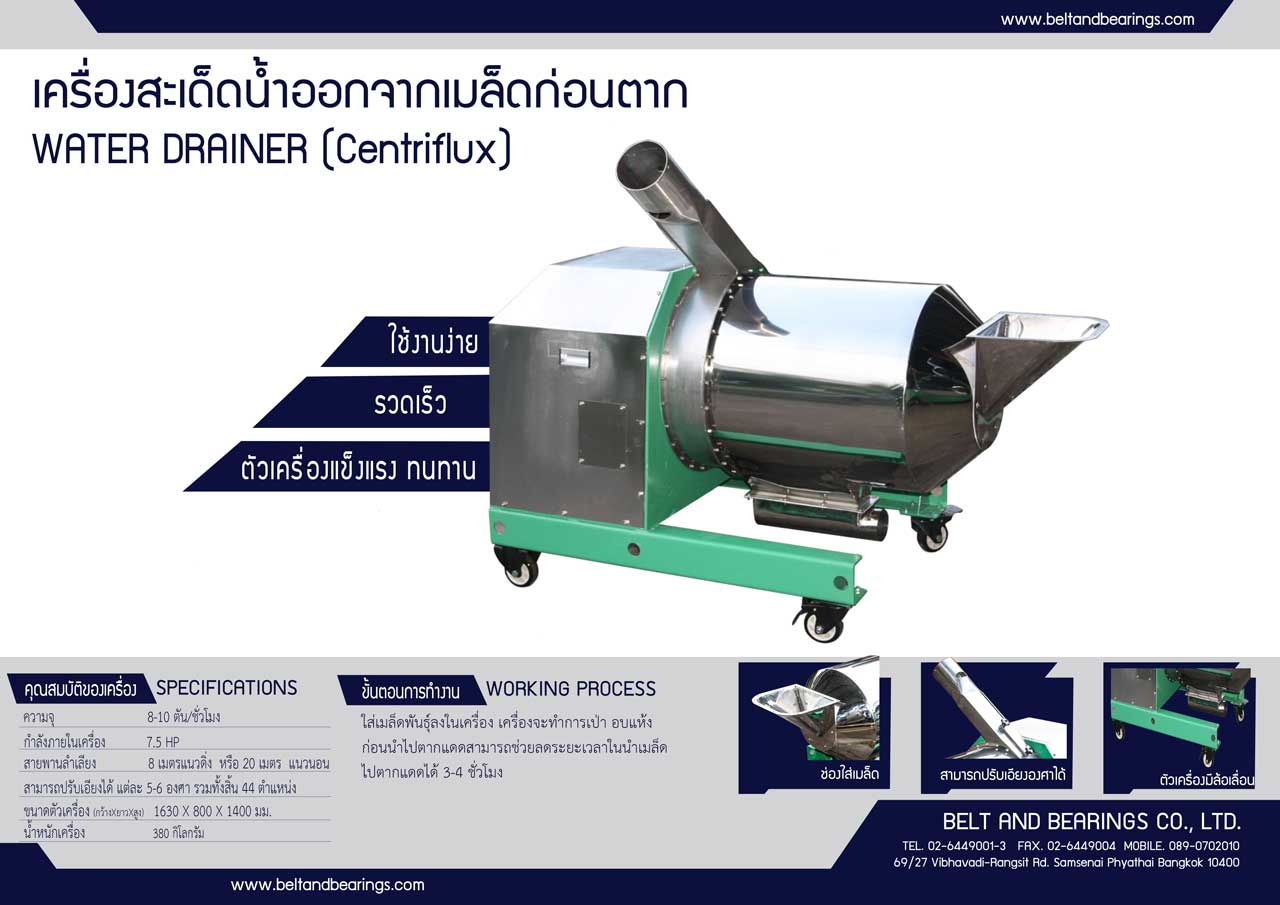 เครื่องสะเด็ดน้ำออกจากเมล็ดก่อนตาก Water Draniner (Centriflux) By VNT Vina Nhatrang 2