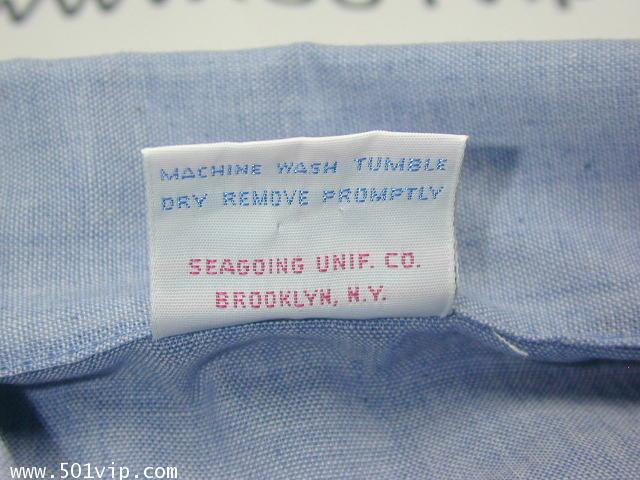 New shirt Seafarer ผ้าบาง chambray USA ปี 1989 ไซส M 4