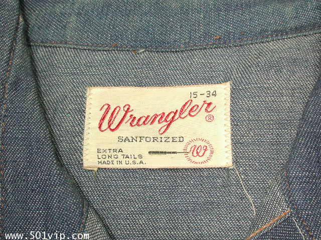New shirt ยีนส์ Wrangler USA ปี 1960 ไซส M 2