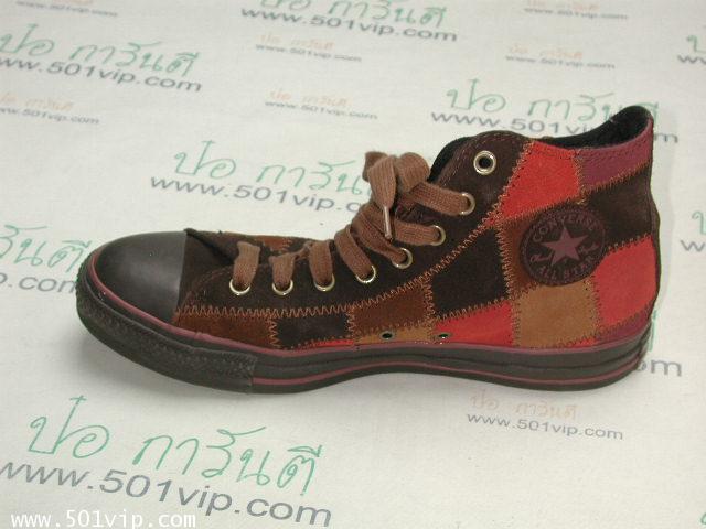 เหมือนใหม่ Converse สี น้ำตาลลาย พื้นดำ China เบอร 9 .5 2