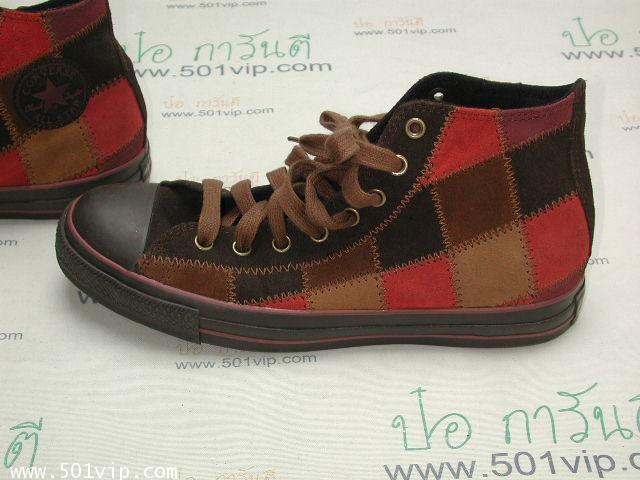 เหมือนใหม่ Converse สี น้ำตาลลาย พื้นดำ China เบอร 9 .5 3