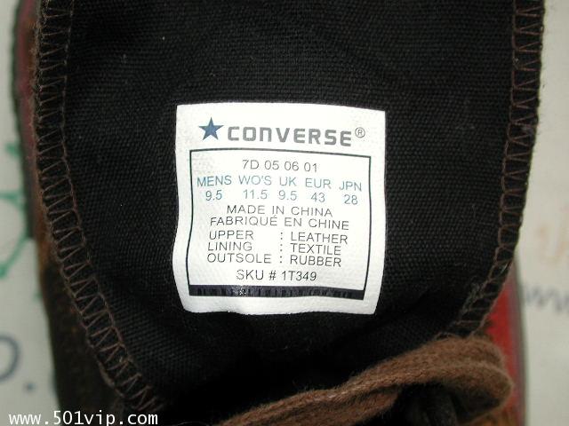 เหมือนใหม่ Converse สี น้ำตาลลาย พื้นดำ China เบอร 9 .5 5