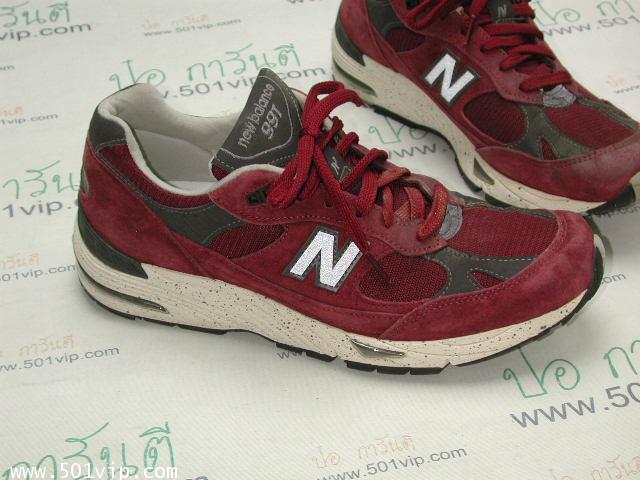 Used New balance 991 สี เลือดหมู made in USA ปี 2000 เบอร 10 3