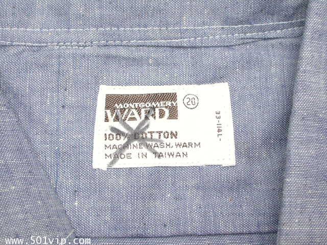 New shirt Chambray Montgomery WARD ปี 1970 ไซส S 2