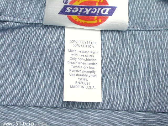 New shirt Chambray Dickies แขนสั้น USA ปี 1980 ไซส XL 4
