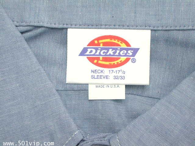 New shirt Chambray Dickies แขนยาว USA ปี 1980 ไซส XL หรือ 17 .5 3