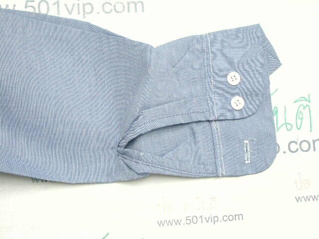 New shirt Chambray Dickies แขนยาว USA ปี 1980 ไซส XL หรือ 17 .5 5