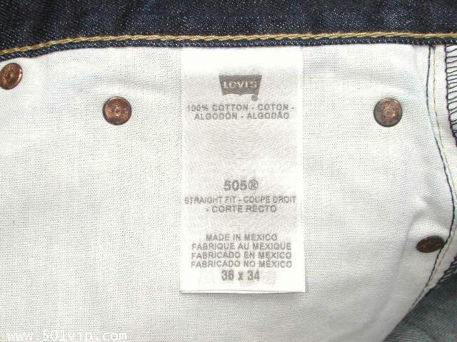 เหมือนใหม่ ลีวาย 505 ริมแดง Mexico ปี 2011 เอว 37 ยาว 33 .5 6