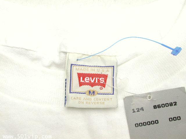 New เสื้อยืด ลีวาย สีขาว made in USA ผลิตปี 1990 ไซส M 4