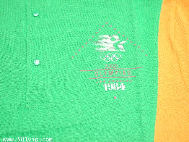 New เสื้อยืด โปโล ลีวาย ป้ายส้ม Olypic 1984  ผลิตปี 1984 ไซส XS 2