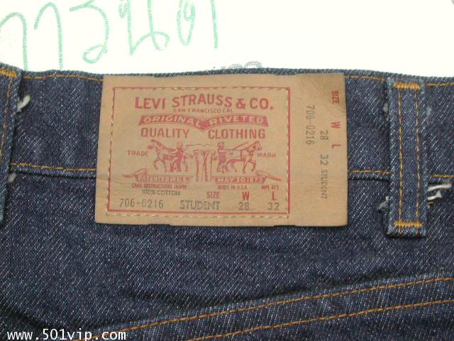 New levi 706 0216 student USA ปี 1984 เอว 28 ยาว 32 3
