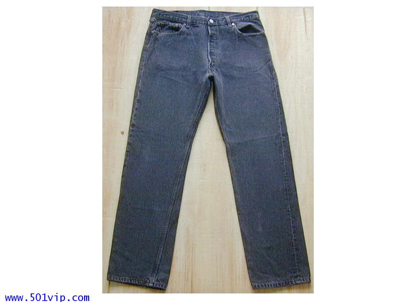 Used ลีวาย 501 ยีน สีดำ usa ปี 1995 เอว 37 ยาว 34