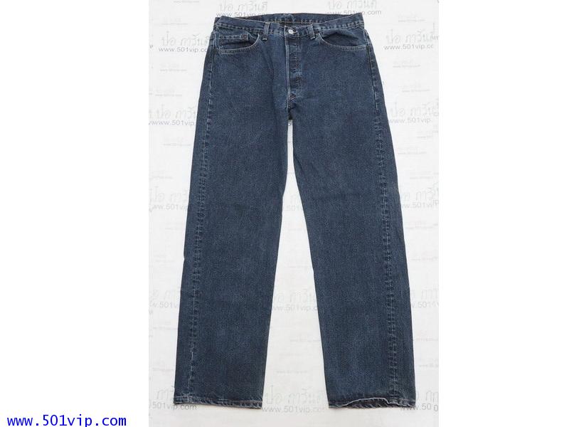 Used ลีวาย 501 ยีน สีดำ ฟอก USA ปี 1992  เอว 37 ยาว 31 .5