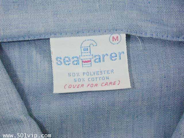 New shirt Seafarer ผ้าบาง chambray USA ปี 1989 ไซส M 3