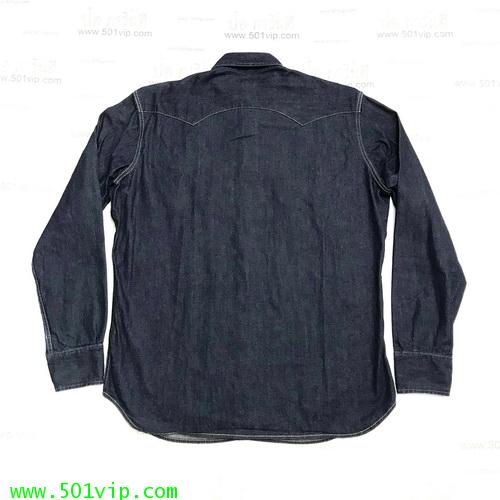 เหมือนใหม่ shirt ลีวายย้อนยุคปี 1950 big E กระเป๋า ฟันเลื่อย USA  ปี 2010 ไซส XL 1