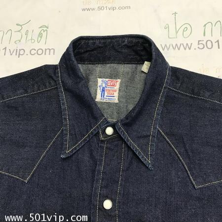 เหมือนใหม่ shirt ลีวายย้อนยุคปี 1950 big E กระเป๋า ฟันเลื่อย USA  ปี 2010 ไซส XL 2