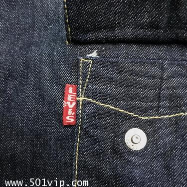 เหมือนใหม่ shirt ลีวายย้อนยุคปี 1950 big E กระเป๋า ฟันเลื่อย USA  ปี 2010 ไซส XL 3