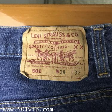 Used ลีวายส์ 501 made in USA ปี 1992 เอว 37 ยาว 32 3