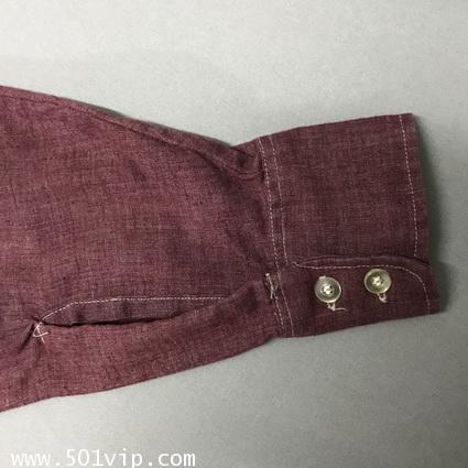 Used shirt ลีวาย Chambray สีดำ 60665 0488 USA ปี 1975 ไซส S 5