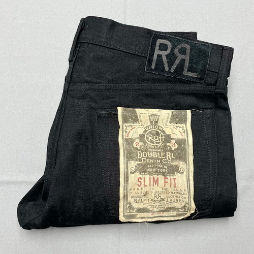 RRL สีดำ Slim ริมแดง เอว 33 ยาว 27