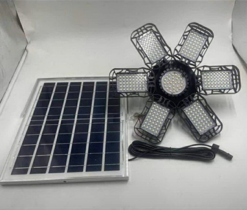 โคมไฟใบพัด โซล่าเซล ทรงใบพัด 6+1  แสงขาว  ใช้ภายนอกได้  ประหยัดไฟ ใฃ้พลังงานแสงอาทิตย์