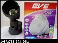 สปอร์ตไลท์ติดผนัง+หลอด23วัตต์ ประหยัดไฟ อีฟ 1