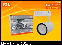 โคมแทกไลท์ ติดรางแทกไลท์ LED 35วัตต์  แสงวอร์มไวท์  FSL  LED  รับประกัน2ปี