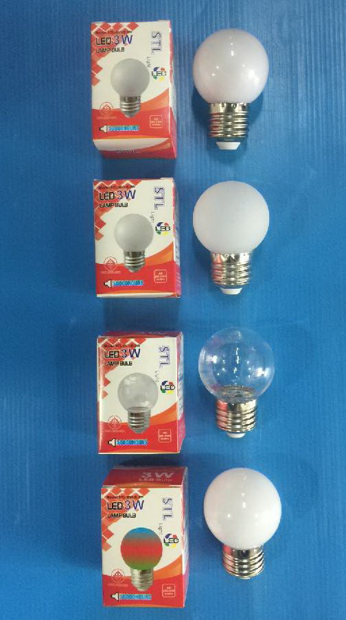 หลอดแอลอีดี ปิงปอง 1วัตต์  แสงวอมไวท์  LED 1W Blue  รับประกัน1ปี