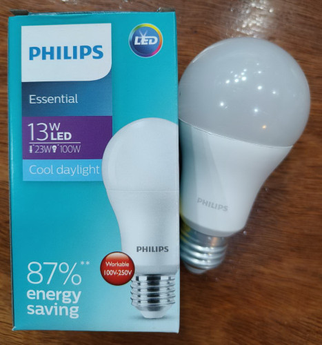 หลอดLED 13W Philips 13วัต ฟิลิป แสงวอมไวท์  รับประกัน1ปี