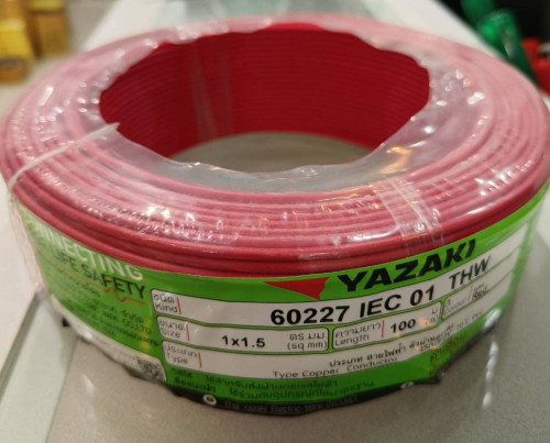 THW 1.5 mm yazaki ยาซากิ สีแดง 100เมตร