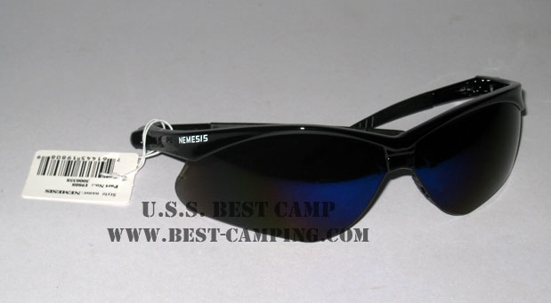 แว่นตาเซฟตี้ , แว่นตากันสะเก็ด , แว่นตา NEMESIS - 19808 , Black Frame , Smoke Blue Lens