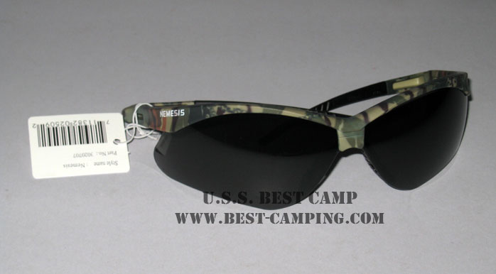 แว่นตาเซฟตี้ , แว่นตายิงปืน, แว่นตา NEMESIS-3020707 Safety Glasses,Camo Frame, Smoke Lens (CAMO/SMOK 2