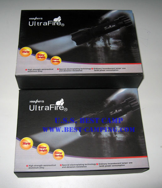 ไฟฉาย UtraFire 30 W CREE (3 Step)+ถ่าน+ชาร์ทไฟบ้าน+ชาร์ทรถยนต์ 1