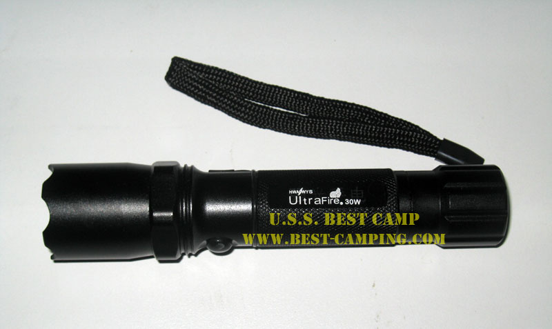 ไฟฉาย UtraFire 30 W CREE (3 Step)+ถ่าน+ชาร์ทไฟบ้าน+ชาร์ทรถยนต์ 4