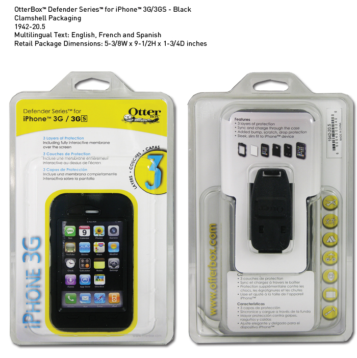 OTTERBOX DEFENDER SERIES FOR iPHONE3(ซองกันกระแทก iphone 3)