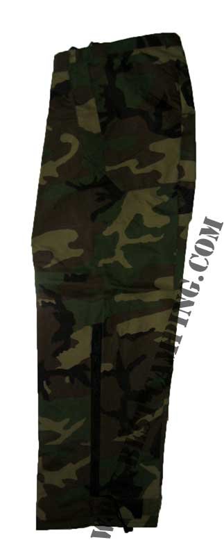 กางเกงกอร์เท็กซ์ลายพรางวู๊ดแลนด์กันฝน,กันลม,TROUSERS, EXTENDED COLE WEATHER CAMOUFLAGE(PANT GORETEX)