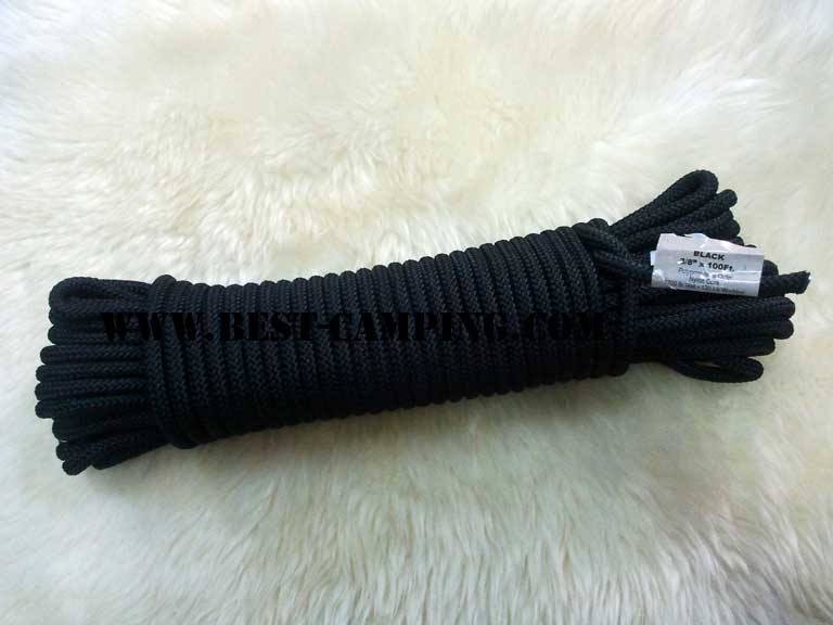 เชือกโรยตัว 3/8 นิ้ว สีดำ , Abseil rope.Black 3/8 inch x 100Ft.