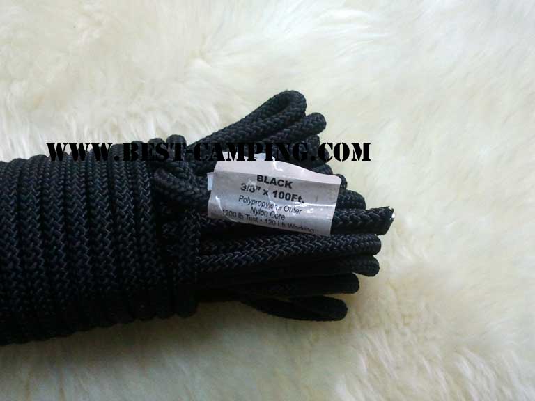 เชือกโรยตัว 3/8 นิ้ว สีดำ , Abseil rope.Black 3/8 inch x 100Ft. 1