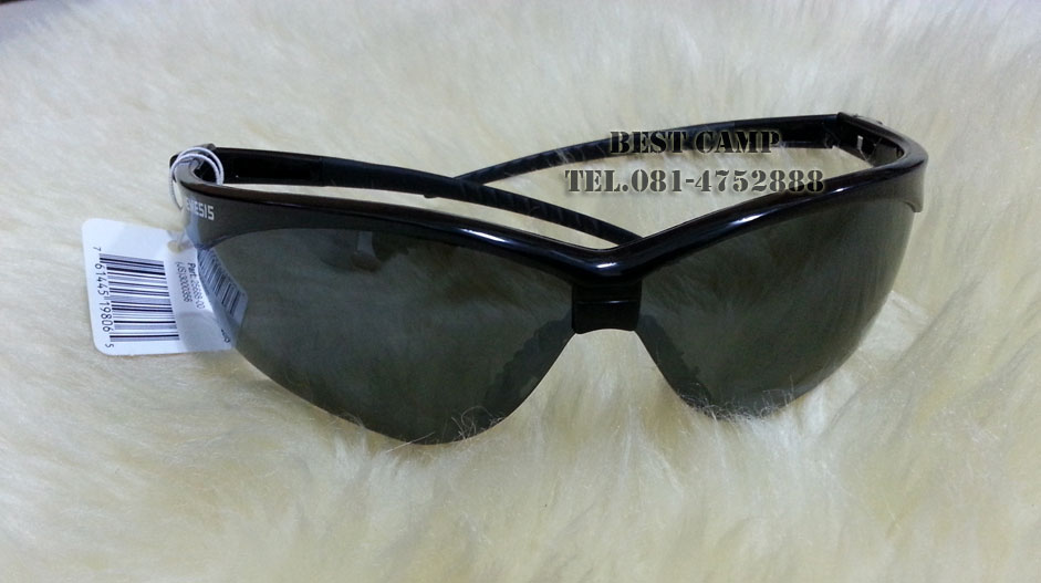 แว่นตาเซฟตี้ , แว่นตากันสะเก็ด , แว่นตา NEMISIS-19806 Safety Glasses, Black Frame,  Smoke Lens
