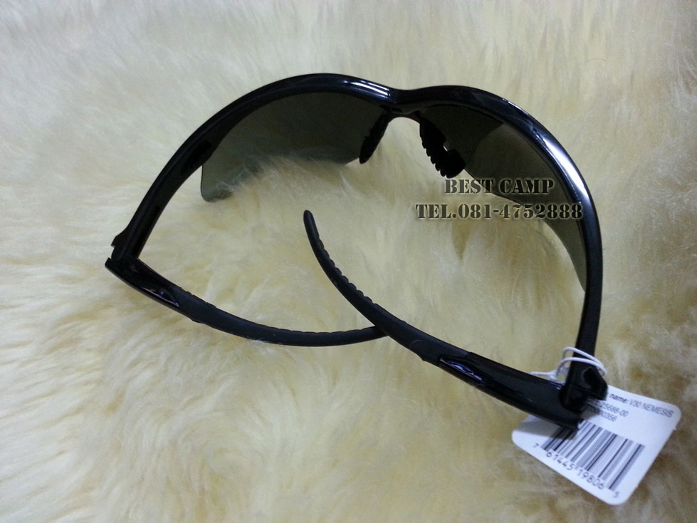 แว่นตาเซฟตี้ , แว่นตากันสะเก็ด , แว่นตา NEMISIS-19806 Safety Glasses, Black Frame,  Smoke Lens 1