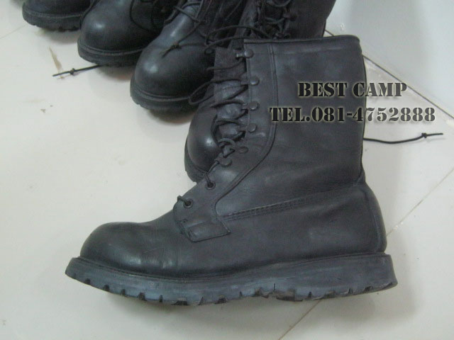 รองเท้าคอมแบทกอร์เท็กซ์,COMBAT GORE-TEX BLACK LEATHER BOOTS(มือสอง)